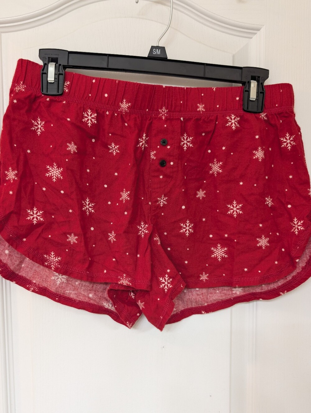 Wondershop Red Snowflake Cotton-Blend Sleep Shorts